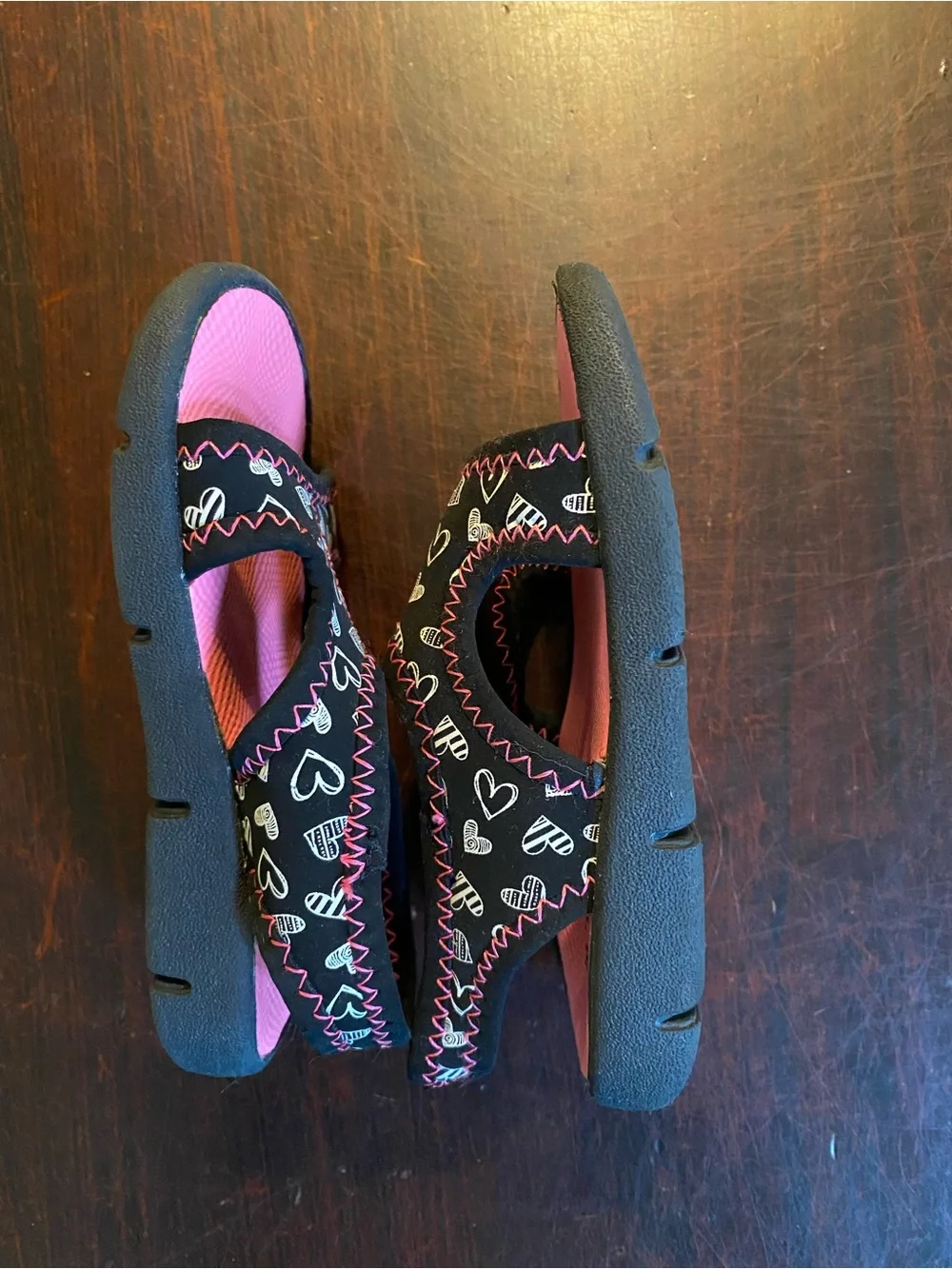 Garanimals Pink And Black Toddler Girls Sandals, Size 6